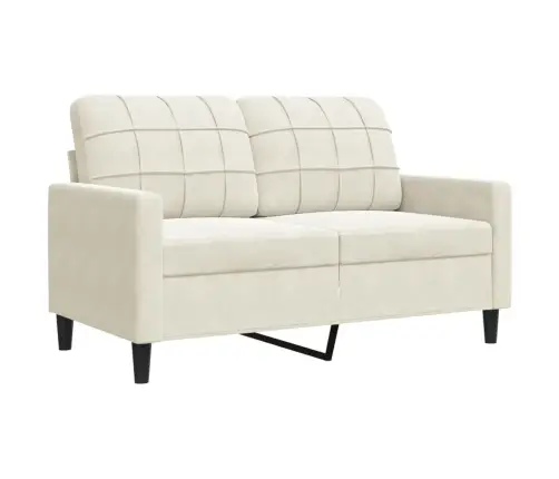 Divvietīgs Dīvāns, Krēmkrāsas, 120 Cm, Samts Vidaxl