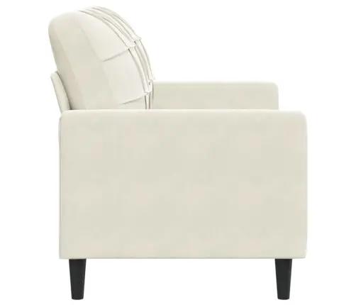 Divvietīgs Dīvāns, Krēmkrāsas, 120 Cm, Samts Vidaxl