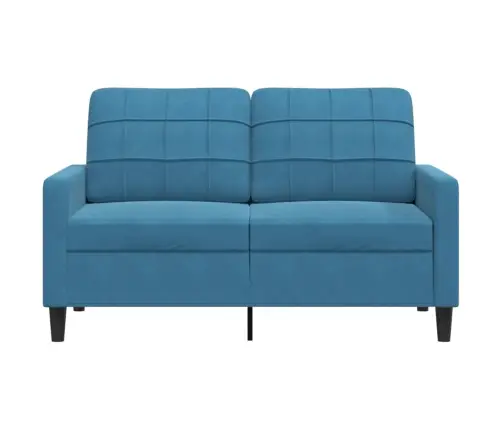 Divvietīgs Dīvāns, Zils, 120 Cm, Samts Vidaxl Divvietīgs Dīvāns, Zils, 120 Cm, Samts Vidaxl