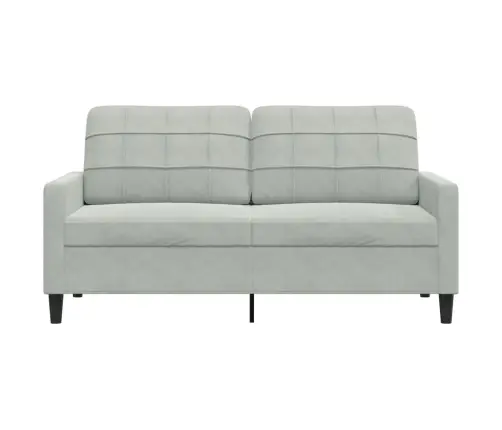 Divvietīgs Dīvāns, Gaiši Pelēks, 140 Cm, Samts Vidaxl