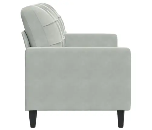 Divvietīgs Dīvāns, Gaiši Pelēks, 140 Cm, Samts Vidaxl