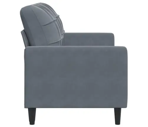 Divvietīgs Dīvāns, Tumši Pelēks, 140 Cm, Samts Vidaxl