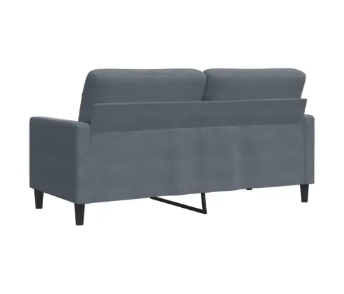 Divvietīgs Dīvāns, Tumši Pelēks, 140 Cm, Samts Vidaxl
