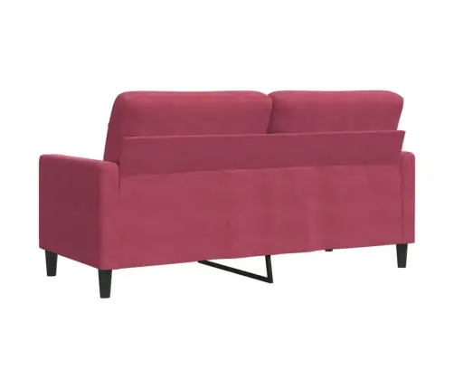 Divvietīgs Dīvāns, Vīnsarkans Samts, 140 Cm Vidaxl