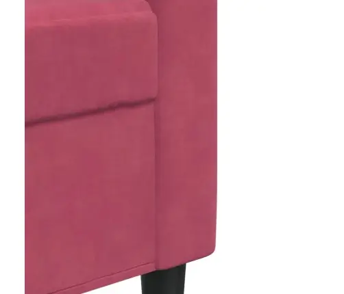 Divvietīgs Dīvāns, Vīnsarkans Samts, 140 Cm Vidaxl