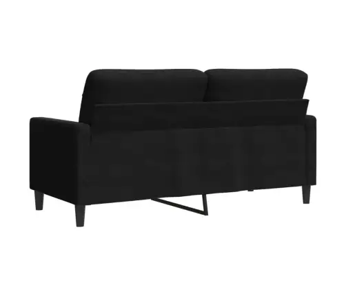 Dvivietė Sofa, Juodos Spalvos, 140cm Aksomas