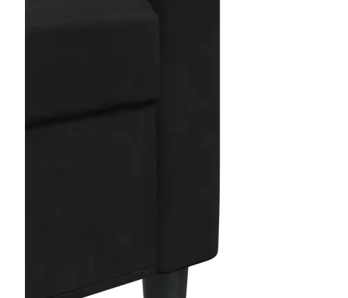 Dvivietė Sofa, Juodos Spalvos, 140cm Aksomas