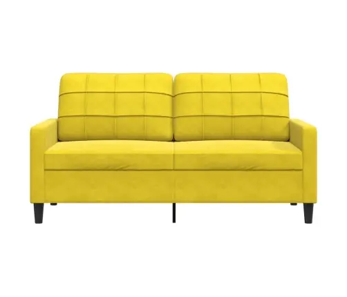 2-Kohaline Diivan, Kollane, 140 cm Samet