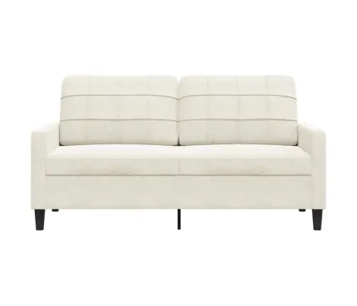 Divvietīgs Dīvāns, Krēmkrāsas, 140 Cm, Samts Vidaxl Divvietīgs Dīvāns, Krēmkrāsas, 140 Cm, Samts Vidaxl