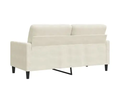 Divvietīgs Dīvāns, Krēmkrāsas, 140 Cm, Samts Vidaxl Divvietīgs Dīvāns, Krēmkrāsas, 140 Cm, Samts Vidaxl