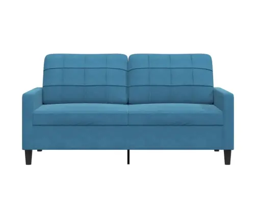 Divvietīgs Dīvāns, Zils, 140 Cm, Samts Vidaxl