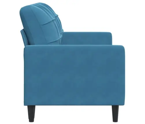 Divvietīgs Dīvāns, Zils, 140 Cm, Samts Vidaxl