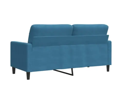 Divvietīgs Dīvāns, Zils, 140 Cm, Samts Vidaxl