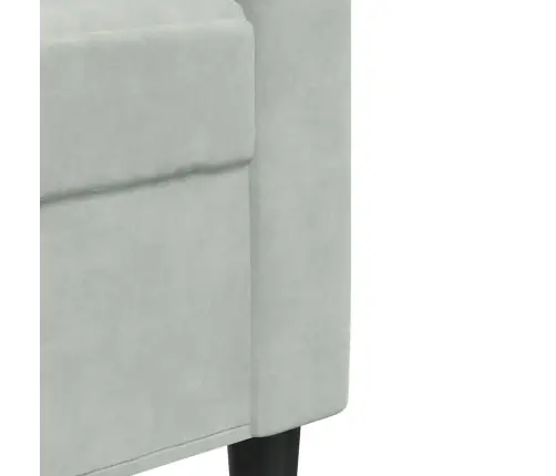 Trivietė Sofa, Šviesiai Pilkos Spalvos, 180cm Aksomas