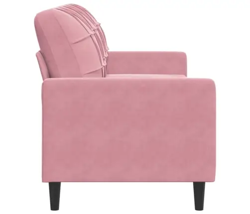 Trivietė Sofa, Rožinės Spalvos, 180cm Aksomas