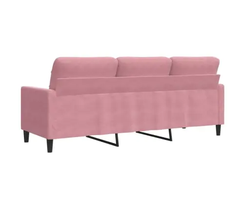 Trivietė Sofa, Rožinės Spalvos, 180cm Aksomas