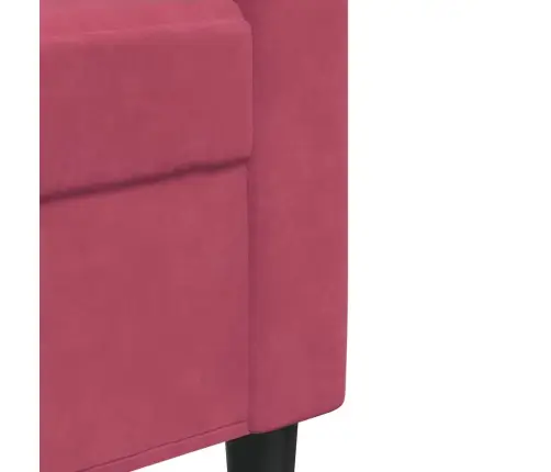 Trīsvietīgs Dīvāns, Vīnsarkans, 180 Cm, Samts Vidaxl