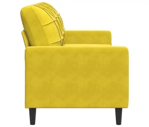 Trivietė Sofa, Geltonos Spalvos, 180cm Aksomas