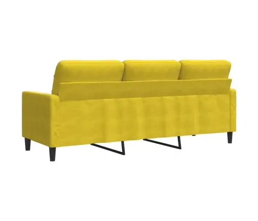 Trivietė Sofa, Geltonos Spalvos, 180cm Aksomas