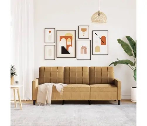 3-Kohaline Diivan, Pruun, 180 cm Samet