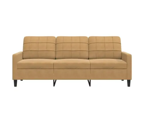 3-Kohaline Diivan, Pruun, 180 cm Samet