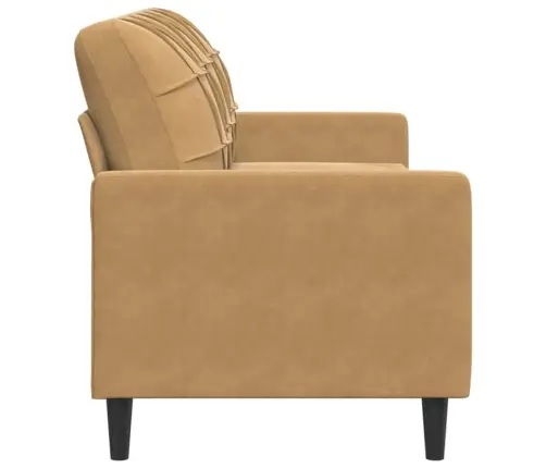 3-Kohaline Diivan, Pruun, 180 cm Samet