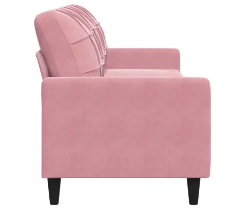 Trīsvietīgs Dīvāns, Rozā, 210 Cm, Samts Vidaxl
