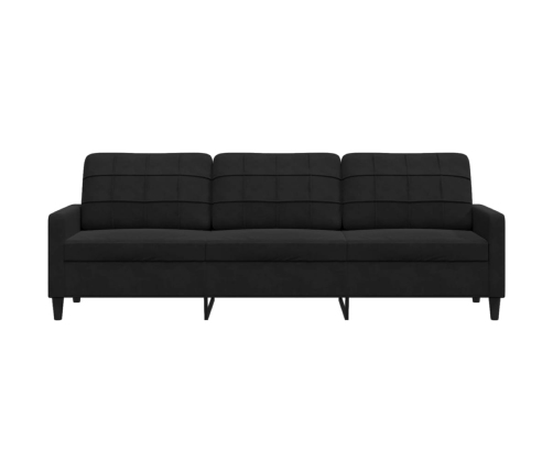 Trivietė Sofa, Juodos Spalvos, 210cm Aksomas