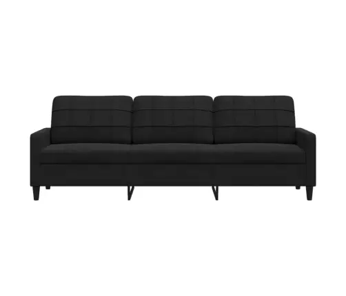 Trīsvietīgs Dīvāns, Melns, 210 Cm, Samts Vidaxl