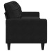 Trivietė Sofa, Juodos Spalvos, 210cm Aksomas