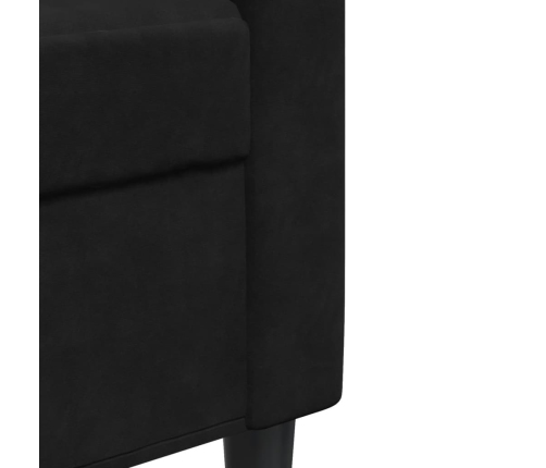 Trivietė Sofa, Juodos Spalvos, 210cm Aksomas