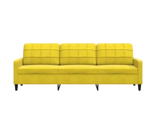 Trīsvietīgs Dīvāns, Dzeltens, 210 Cm, Samts Vidaxl