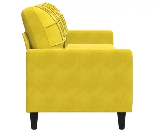 Trīsvietīgs Dīvāns, Dzeltens, 210 Cm, Samts Vidaxl