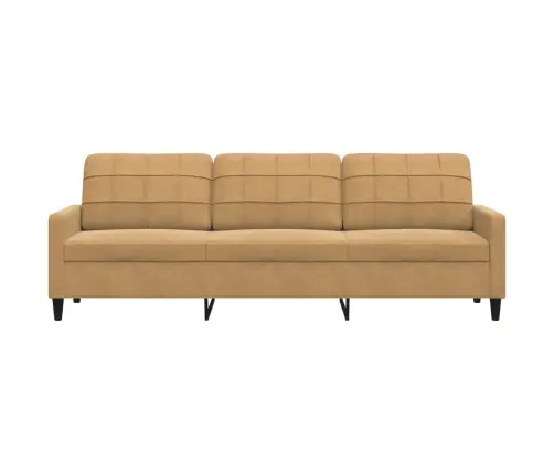 Trīsvietīgs Dīvāns, Brūns, 210 Cm, Samts Vidaxl