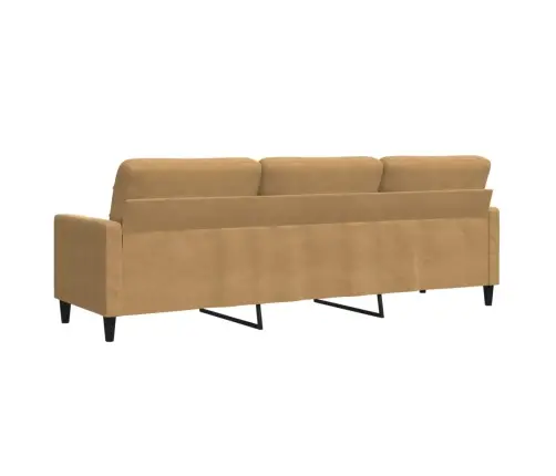 Trīsvietīgs Dīvāns, Brūns, 210 Cm, Samts Vidaxl