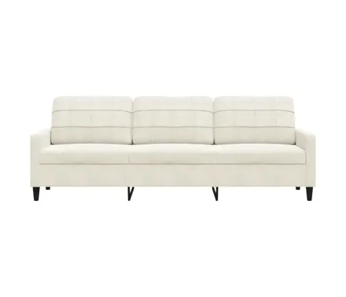 Trivietė Sofa, Kreminės Spalvos, 210cm Aksomas