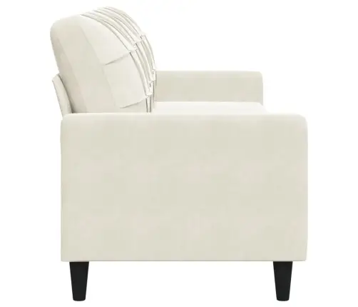 Trivietė Sofa, Kreminės Spalvos, 210cm Aksomas