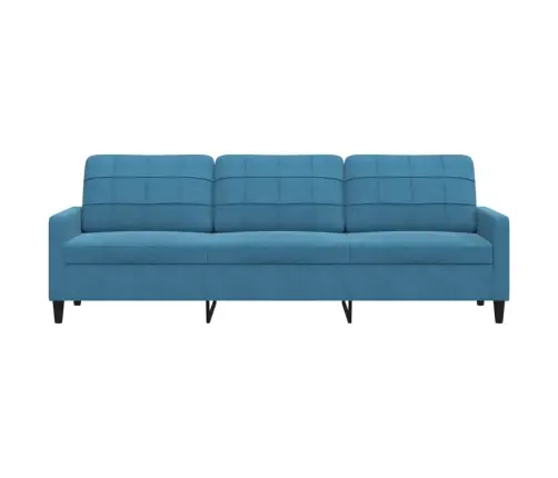 Trīsvietīgs Dīvāns, Zils, 210 Cm, Samts Vidaxl