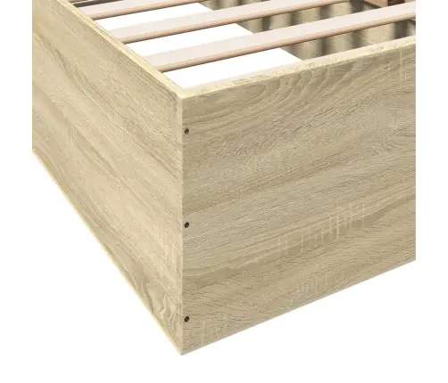 Peatsiga Voodiraam, Ilma Madratsita, Sonoma Tamm 75X190 Cm