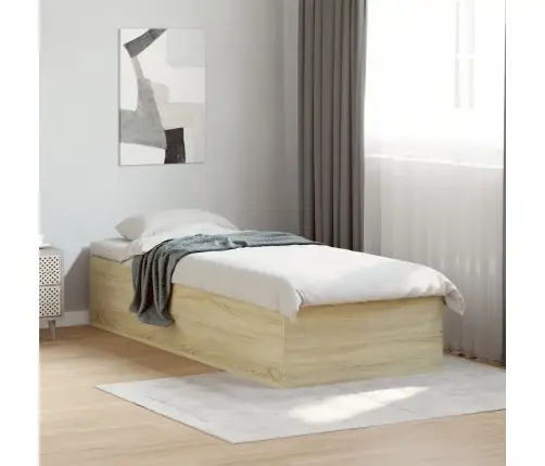 Peatsiga Voodiraam, Ilma Madratsita, Sonoma Tamm 75X190 Cm