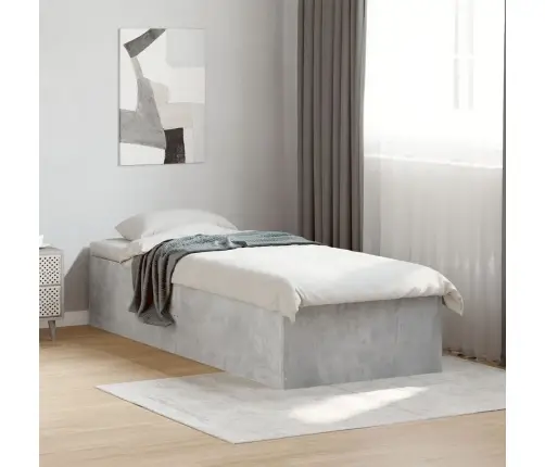 Voodiraam, Betoonhall, 75X190 cm Tehispuit