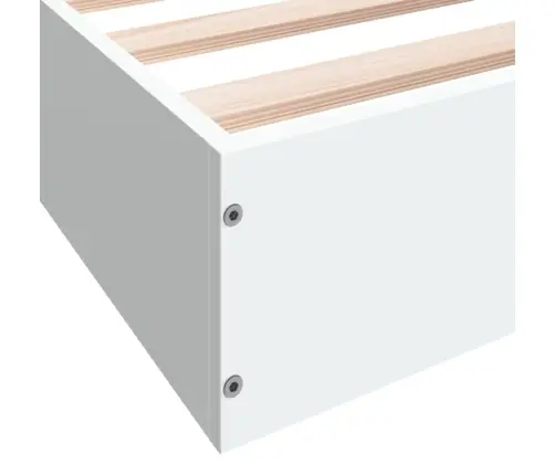 Gultas Rāmis, Balts, 100X200 Cm, Inženierijas Koks Vidaxl