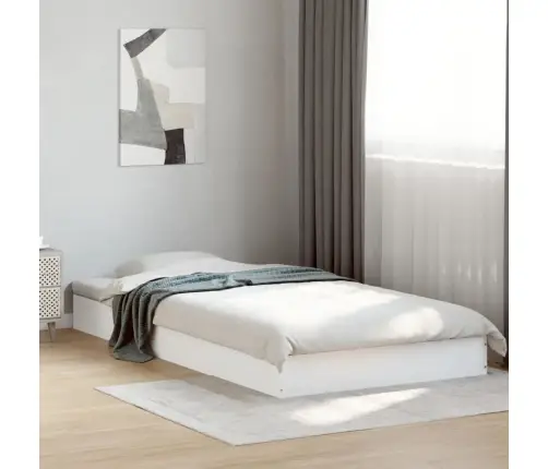 Gultas Rāmis, Balts, 100X200 Cm, Inženierijas Koks Vidaxl