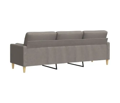 Trivietė Sofa Su Pagalvėlėmis, Taupe Spalvos, 210cm Audinys
