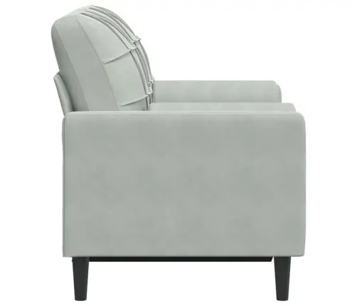 Divvietīgs Dīvāns Ar Spilveniem, Gaiši Pelēks, 120 Cm, Samts Vidaxl