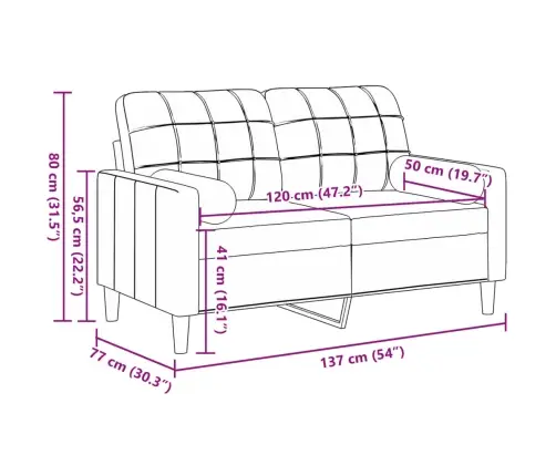 Divvietīgs Dīvāns Ar Spilveniem, Gaiši Pelēks, 120 Cm, Samts Vidaxl