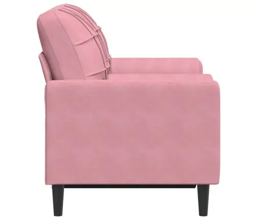 Divvietīgs Dīvāns Ar Spilveniem, Rozā, 120 Cm, Samts Vidaxl