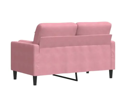 Divvietīgs Dīvāns Ar Spilveniem, Rozā, 120 Cm, Samts Vidaxl