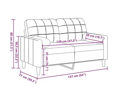 Divvietīgs Dīvāns Ar Spilveniem, Rozā, 120 Cm, Samts Vidaxl