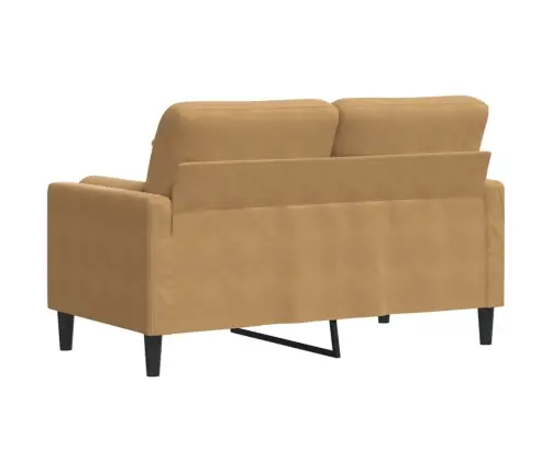 2-Kohaline Diivan Patjadega, Pruun, 120 cm Samet